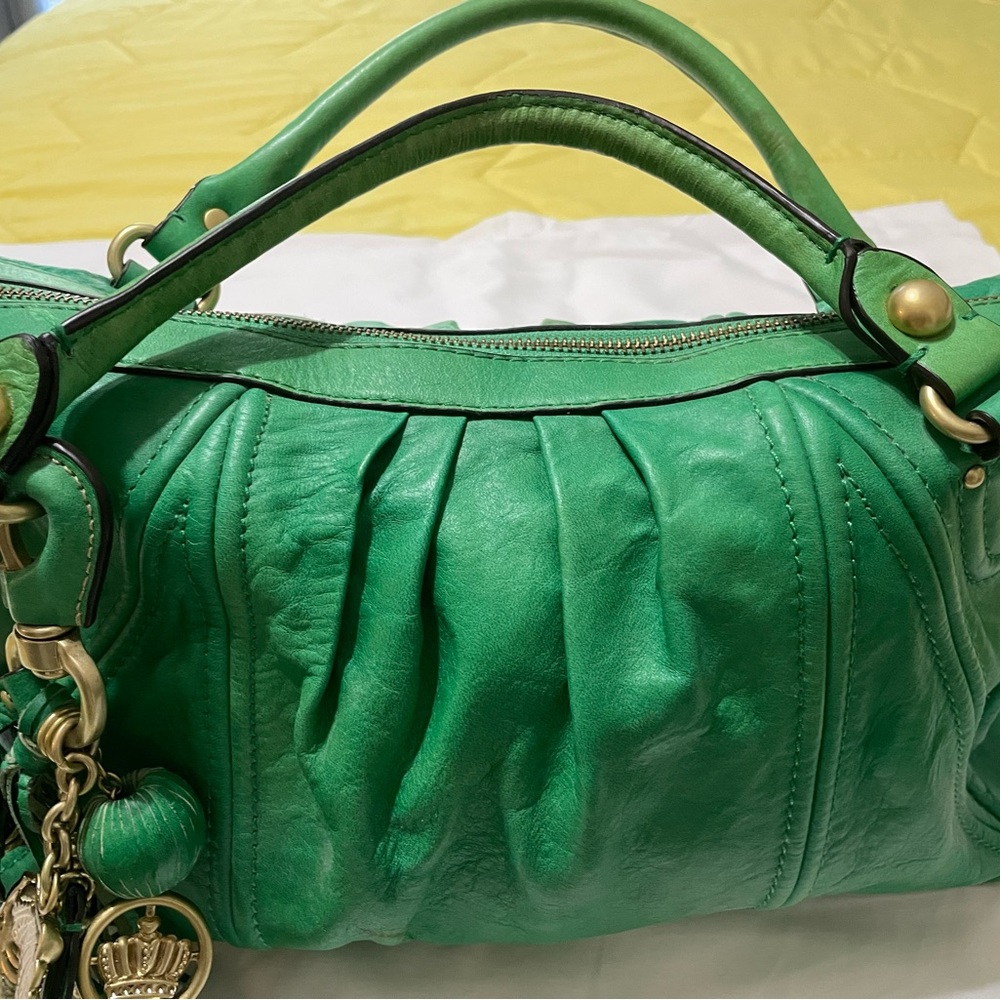 💚JUICY COUTURE💚 Vintage Vibrant Green Shoulder Bag - Picture 2 of 16